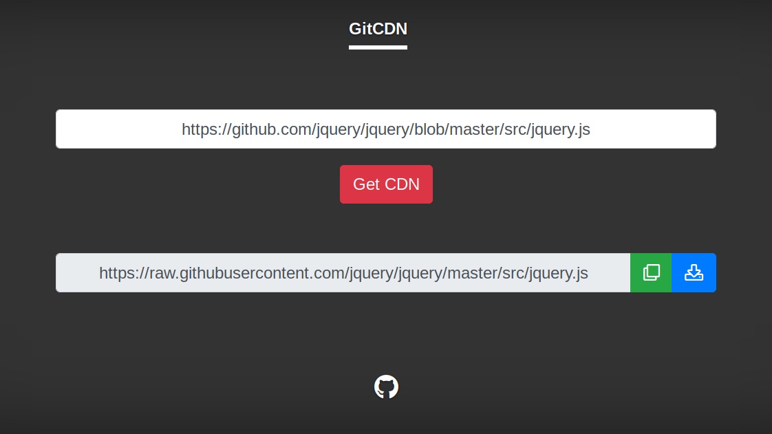 GitCDN | Get The CDN Link Of Any GitHub File